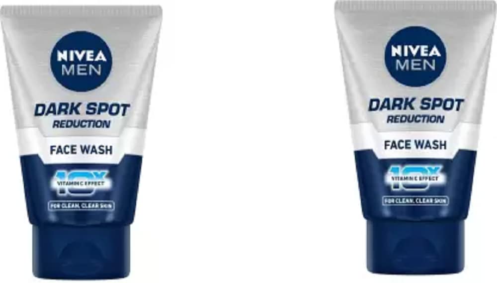 NIVEA MEN Dark Spot Reduction Face Wash 100 g | With Ginko and Ginseng Extracts for Clean, Healthy & Clear Skin in Summer | 10 X Vitamin C Effect for Radiant Skin |For Dark Spot Reduction