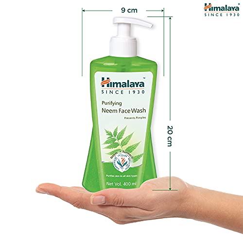 Himalaya Purifying Neem Face Wash|Clinically proven to fight against acne and pimples|Gently cleanses|100% naturally derived Neem|Works from 1st wash|For both men and women|400 ml