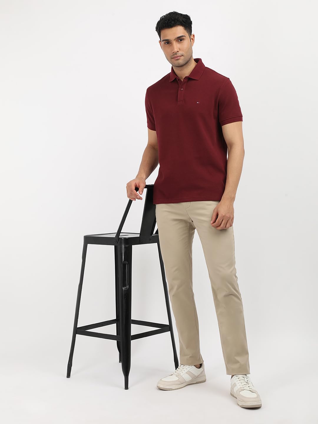 Tommy Hilfiger Men's Cotton Solid Regular Fit Polo