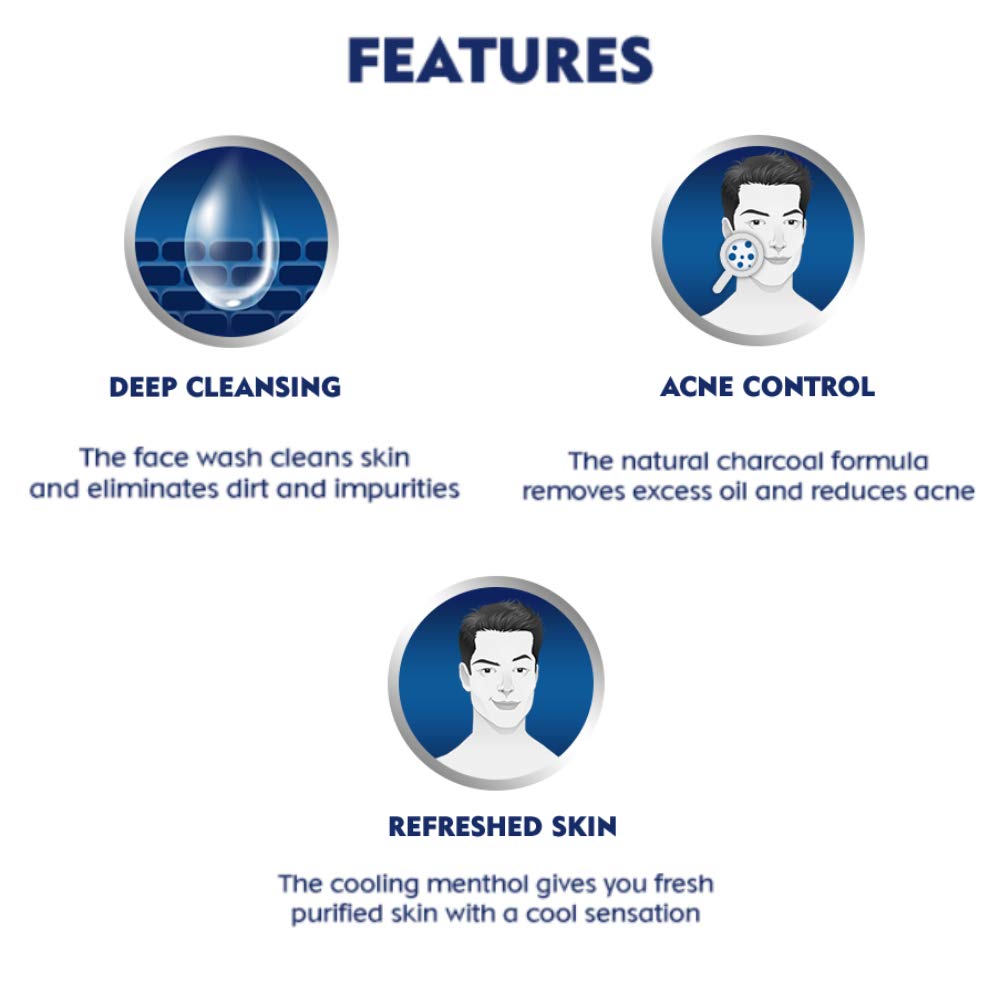 NIVEA MEN Dark Spot Reduction Face Wash 100 g | With Ginko and Ginseng Extracts for Clean, Healthy & Clear Skin in Summer | 10 X Vitamin C Effect for Radiant Skin |For Dark Spot Reduction