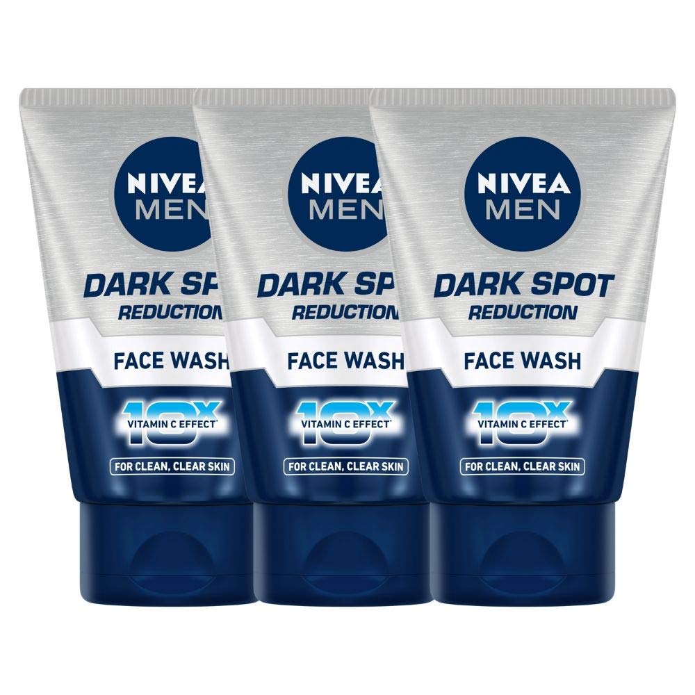 NIVEA MEN Dark Spot Reduction Face Wash 100 g | With Ginko and Ginseng Extracts for Clean, Healthy & Clear Skin in Summer | 10 X Vitamin C Effect for Radiant Skin |For Dark Spot Reduction