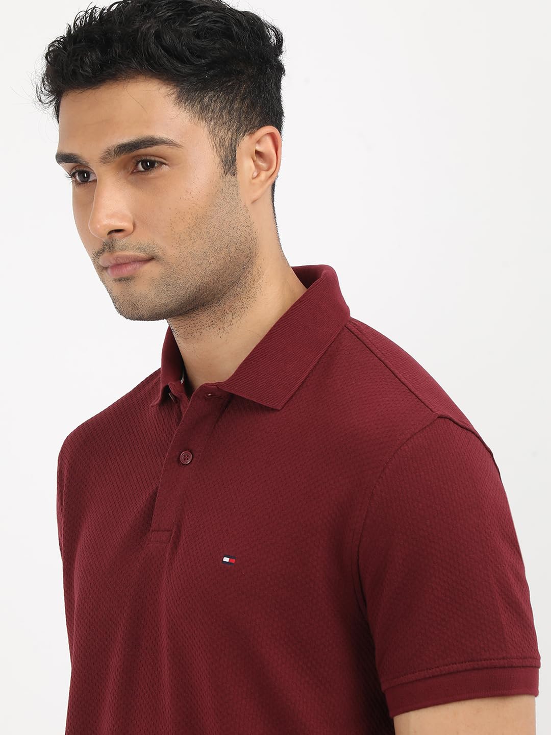 Tommy Hilfiger Men's Cotton Solid Regular Fit Polo