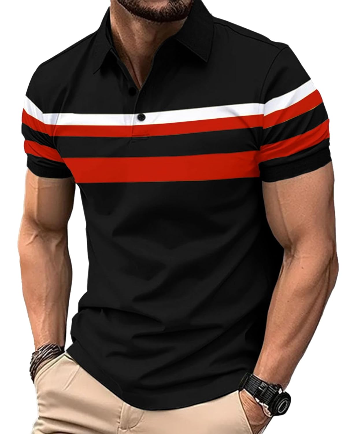 AUSK Men Polo Tshirt with Half Sleeve Regular Fit