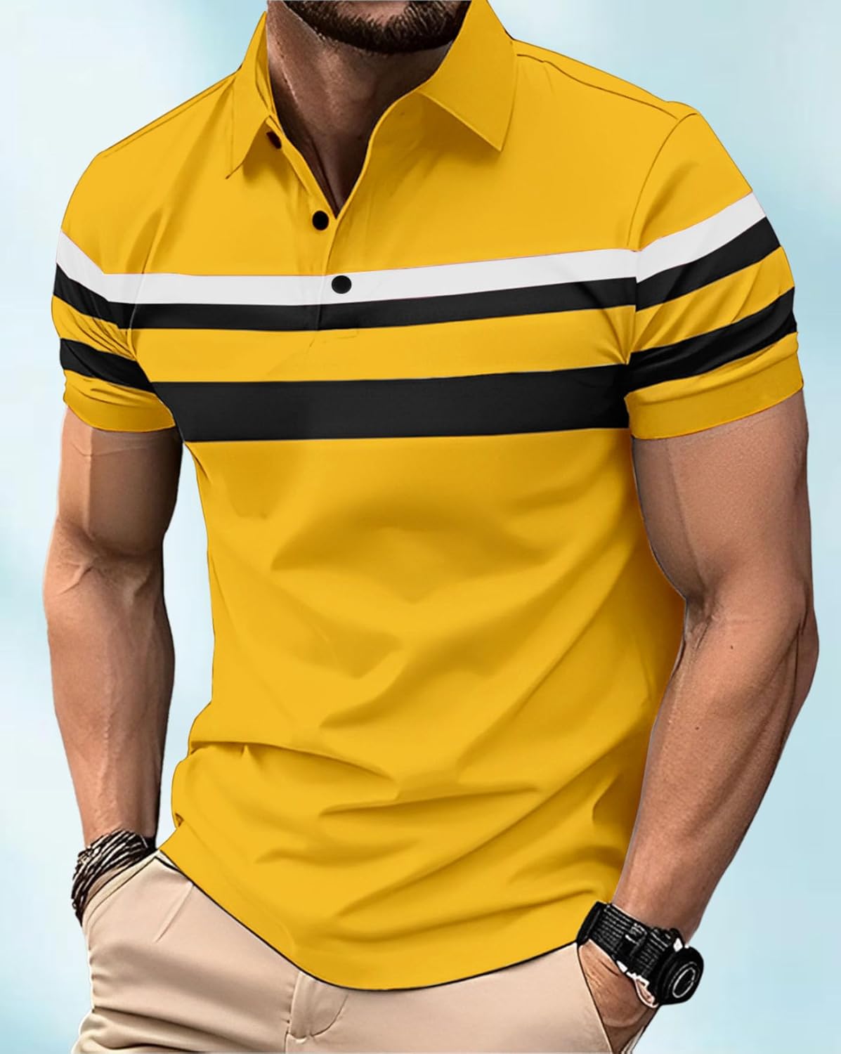 AUSK Men Polo Tshirt with Half Sleeve Regular Fit