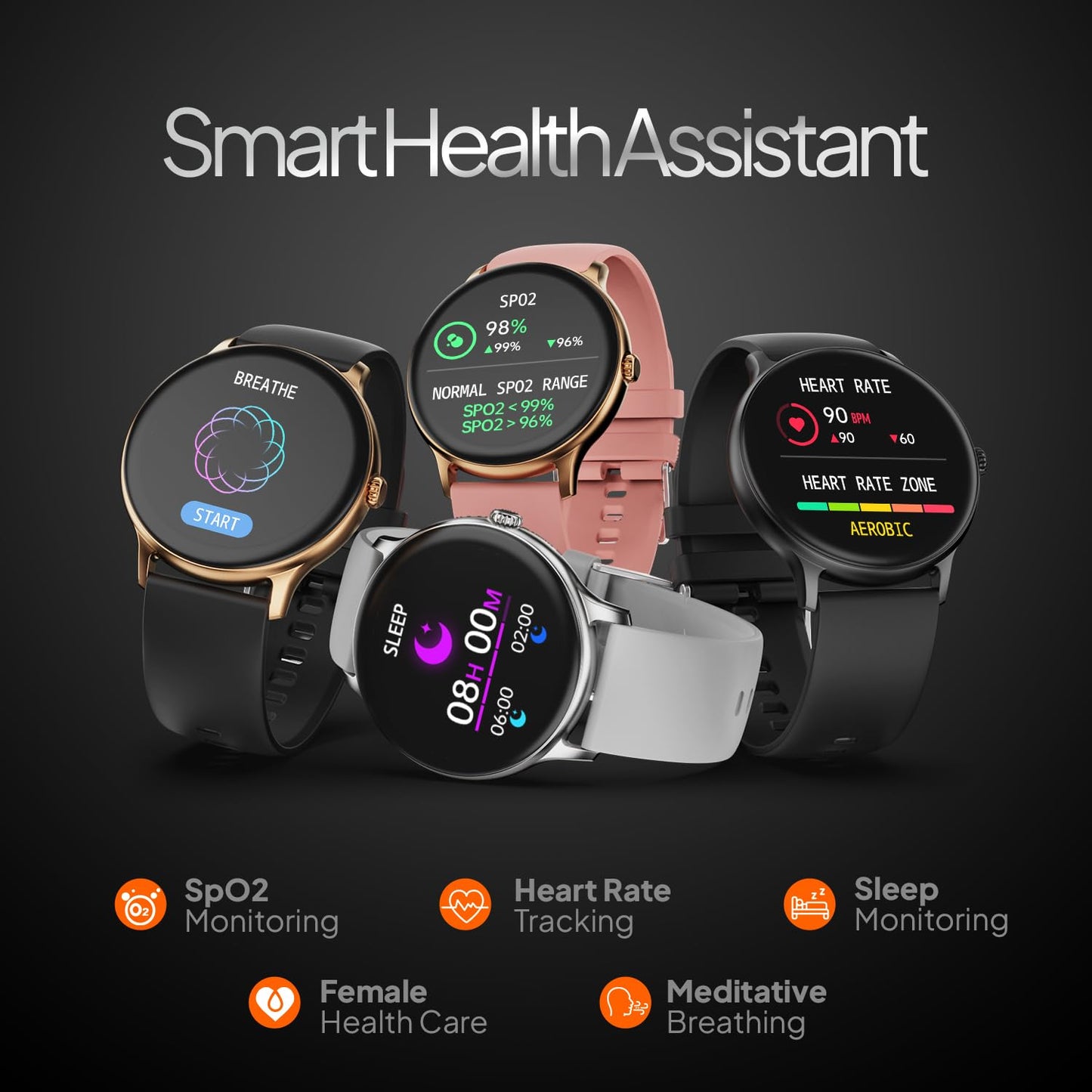 Fire-Boltt Phoenix Pro Smart Watch 1.39 inch Bluetooth Calling, AI Voice Assistant, Metal Body with 120+ Sports Modes, SpO2, Heart Rate Monitoring (Black)