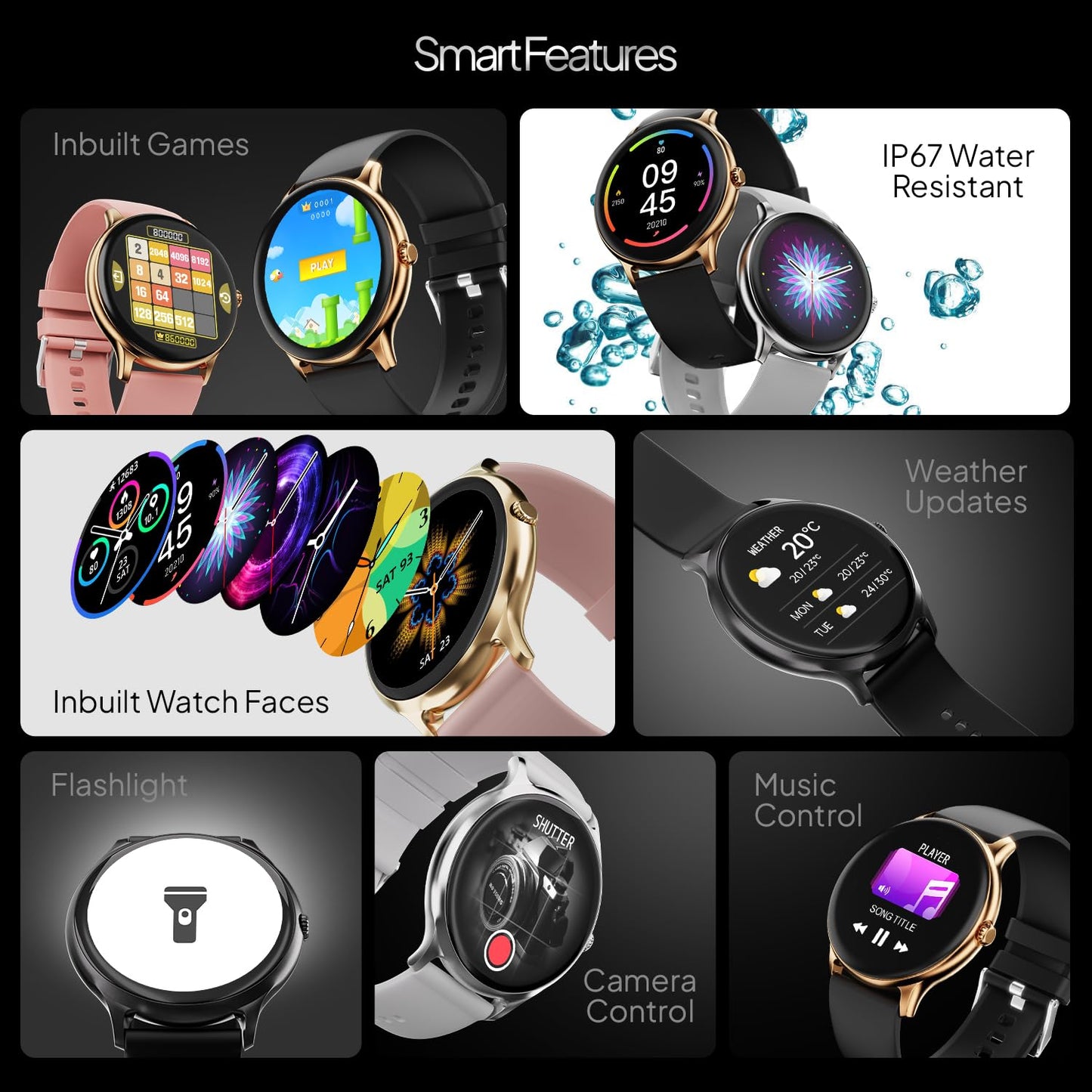 Fire-Boltt Phoenix Pro Smart Watch 1.39 inch Bluetooth Calling, AI Voice Assistant, Metal Body with 120+ Sports Modes, SpO2, Heart Rate Monitoring (Black)