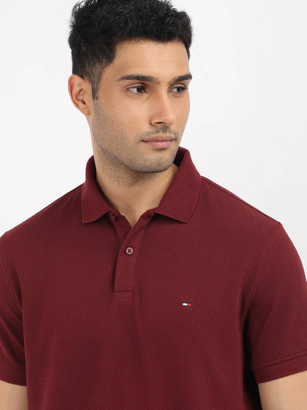 Tommy Hilfiger Men's Cotton Solid Regular Fit Polo