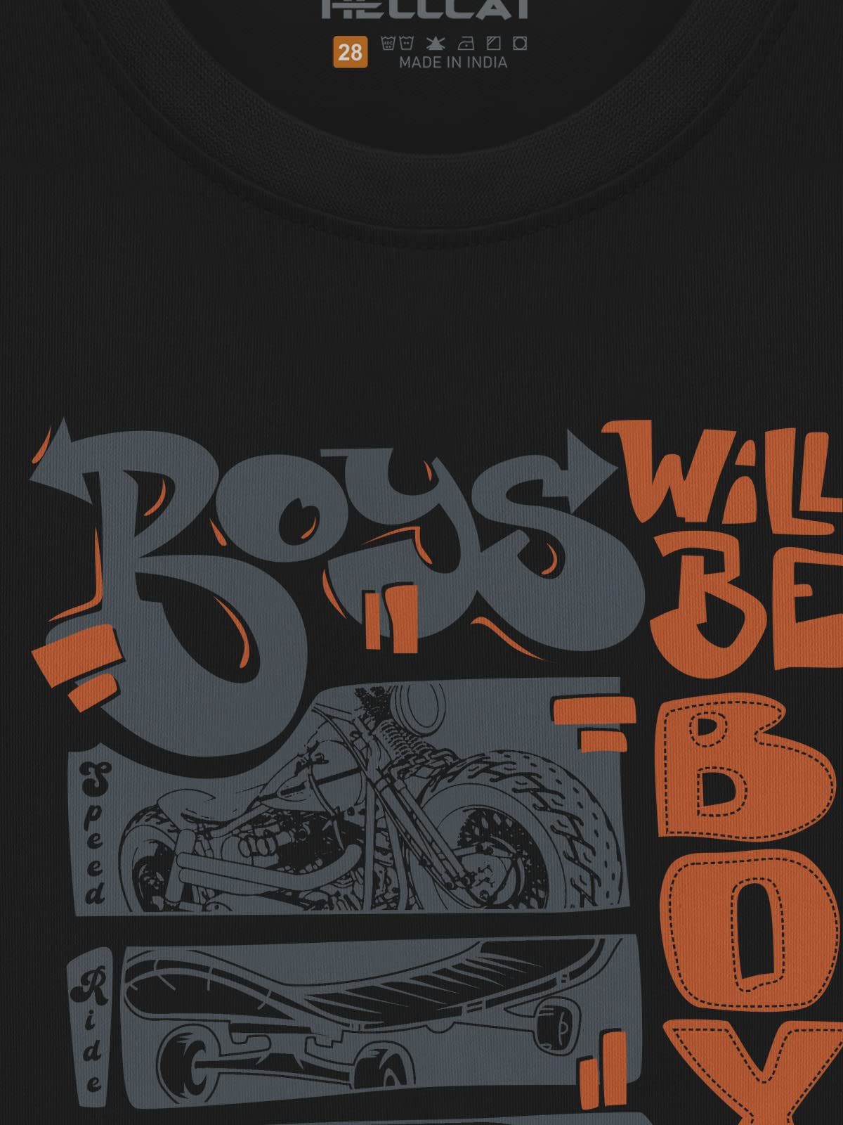 HELLCAT Trendy Typographic Printed Cotton Blend Half Sleeve T-shirt for Boys - Pack of 2