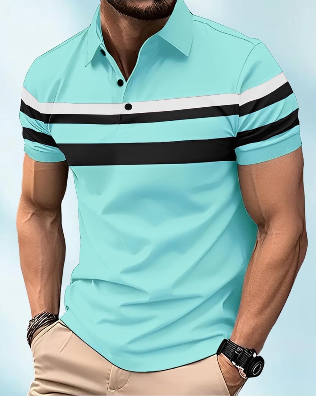 AUSK Men Polo Tshirt with Half Sleeve Regular Fit