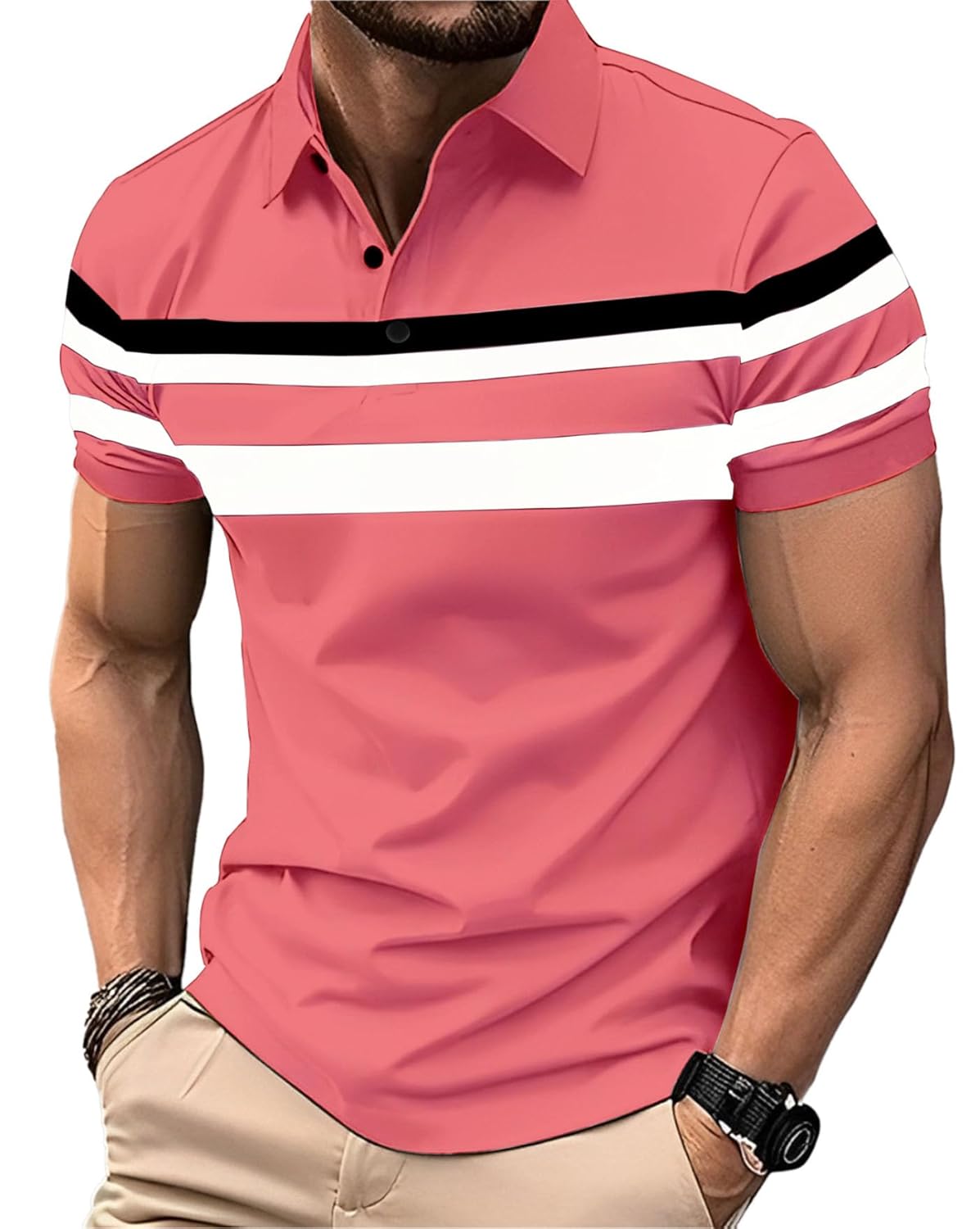 AUSK Men Polo Tshirt with Half Sleeve Regular Fit