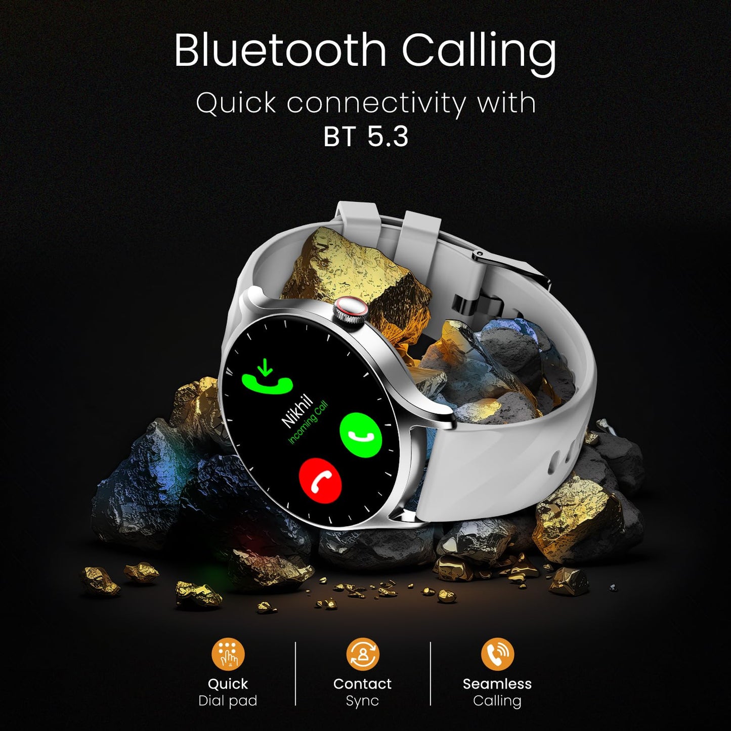 CELLECOR E2 Hype 1.50" (38.1mm) HD IPS Display Smart Watch, 500 Nits, 60Hz Refresh Rate, Bluetooth Calling, AI generated Watch Faces, 100+ Sports Modes, Health Suite, Voice Assistance (Blue)