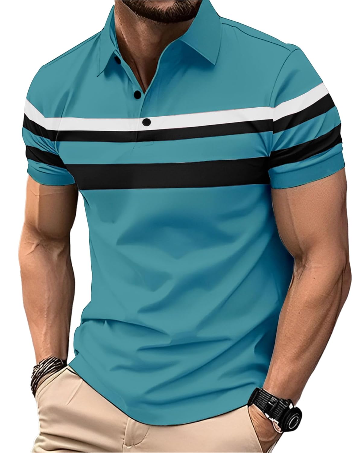 AUSK Men Polo Tshirt with Half Sleeve Regular Fit