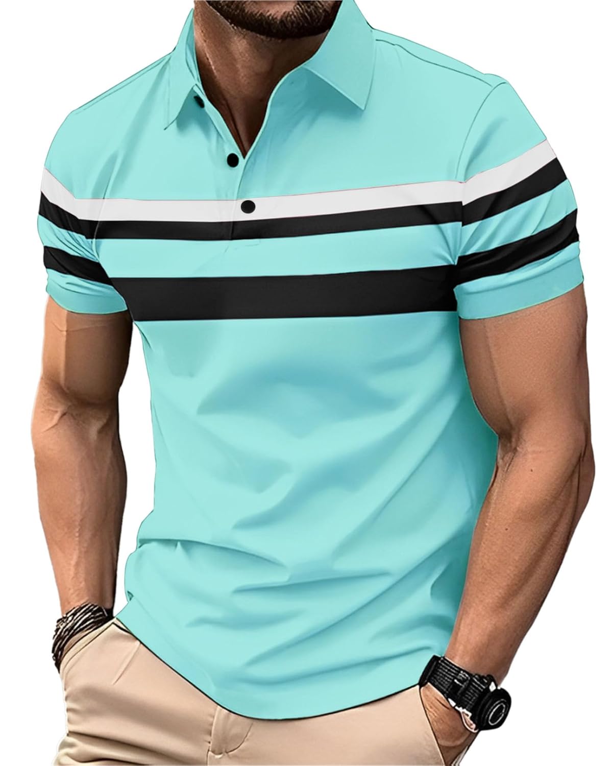 AUSK Men Polo Tshirt with Half Sleeve Regular Fit