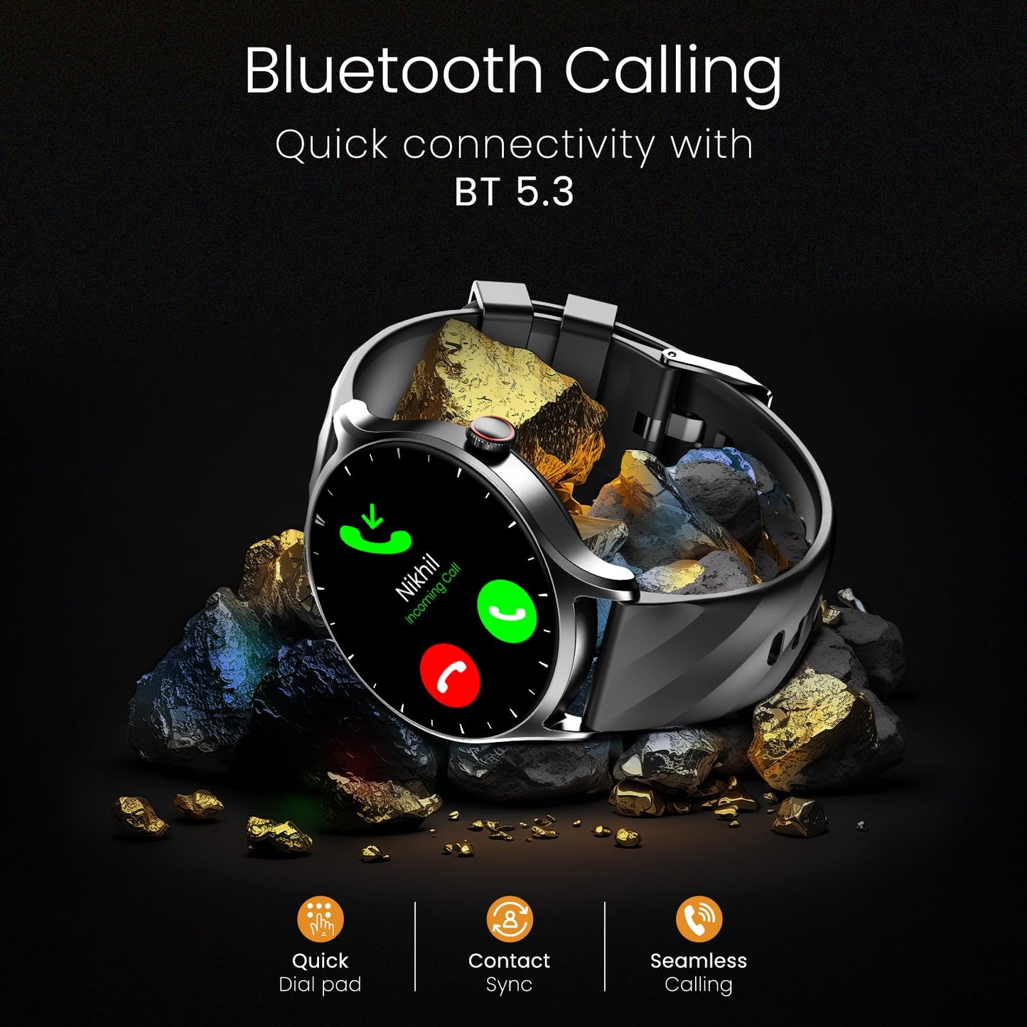 CELLECOR E2 Hype 1.50" (38.1mm) HD IPS Display Smart Watch, 500 Nits, 60Hz Refresh Rate, Bluetooth Calling, AI generated Watch Faces, 100+ Sports Modes, Health Suite, Voice Assistance (Blue)