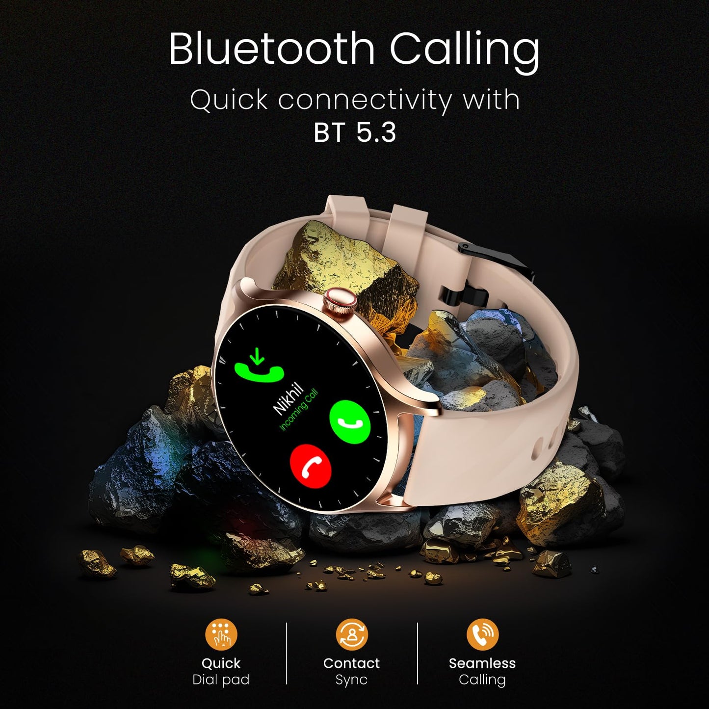 CELLECOR E2 Hype 1.50" (38.1mm) HD IPS Display Smart Watch, 500 Nits, 60Hz Refresh Rate, Bluetooth Calling, AI generated Watch Faces, 100+ Sports Modes, Health Suite, Voice Assistance (Blue)