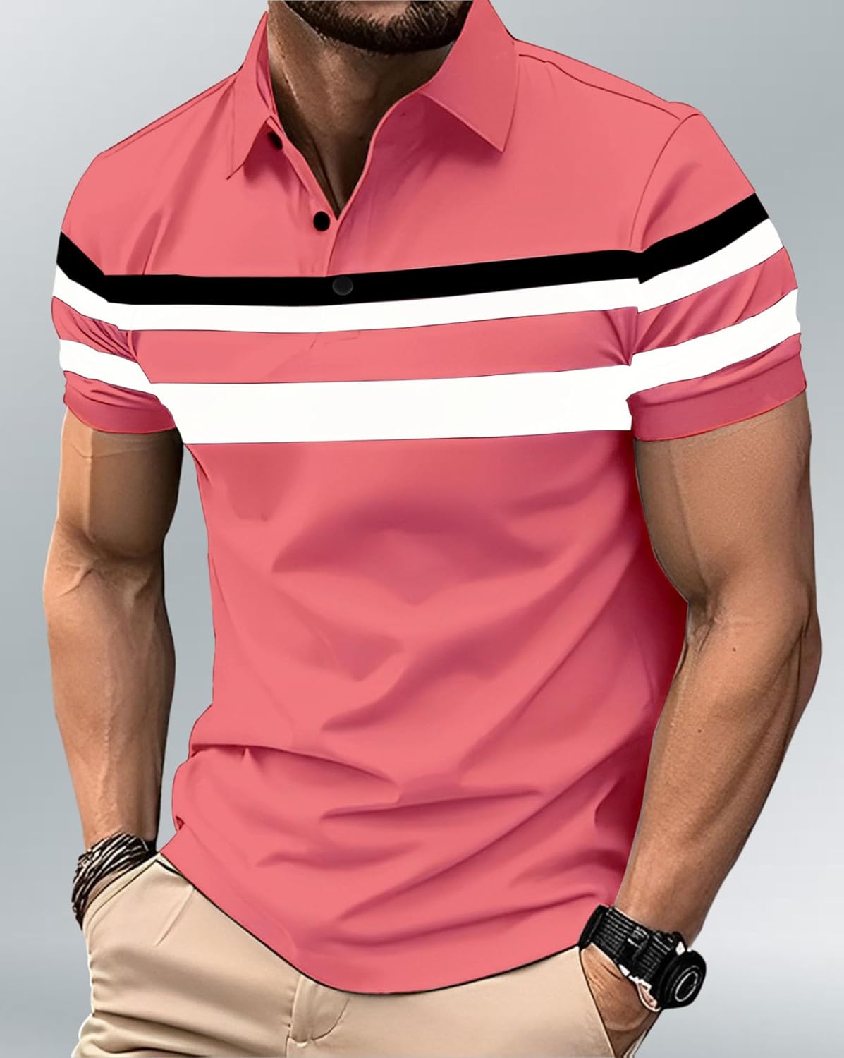 AUSK Men Polo Tshirt with Half Sleeve Regular Fit
