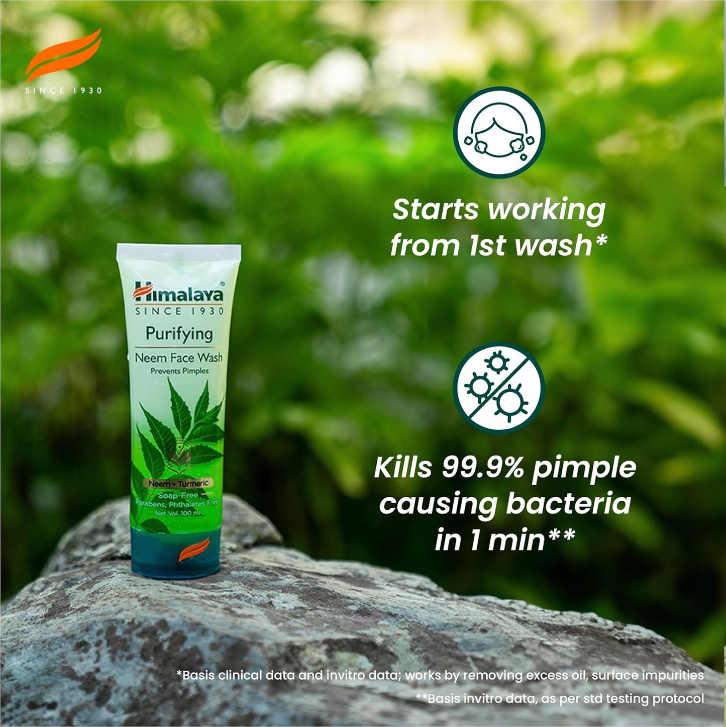 Himalaya Purifying Neem Face Wash|Clinically proven to fight against acne and pimples|Gently cleanses|100% naturally derived Neem|Works from 1st wash|For both men and women|400 ml