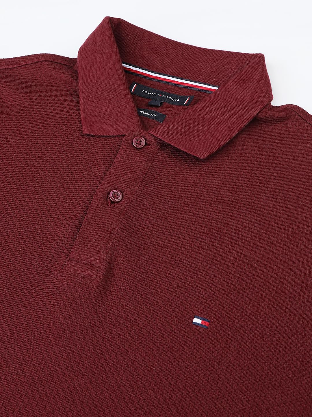 Tommy Hilfiger Men's Cotton Solid Regular Fit Polo