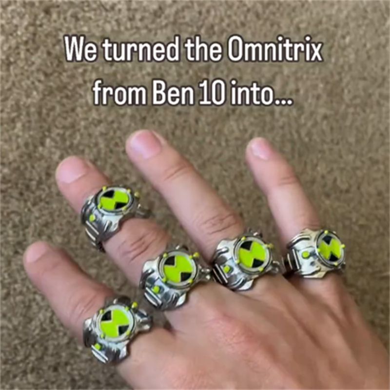 Omnitrix Ring ben10 Teenage Hacker Fashion Personalized Ring