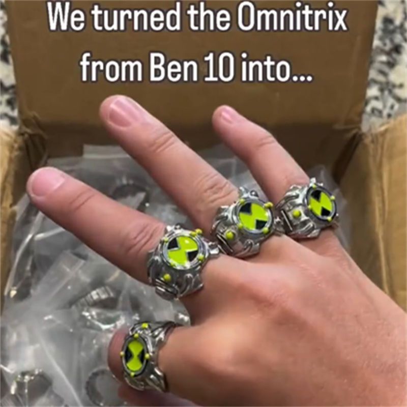 Omnitrix Ring ben10 Teenage Hacker Fashion Personalized Ring