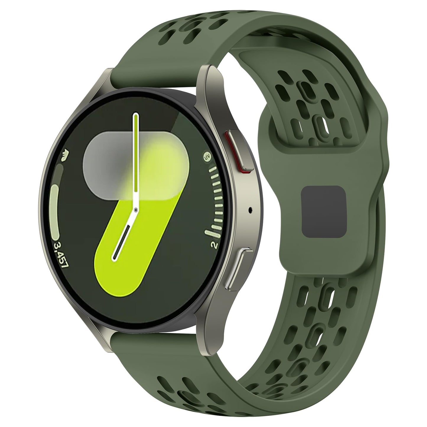 Mosmoc Breathable Bands Compatible with Samsung Galaxy Watch 7/6/5/4 Band 40mm 44mm/Galaxy Watch 6/4 Classic 47mm 43mm 46mm 42mm/Watch 5 pro 45mm, 20mm Silicone Sport Replacement Strap