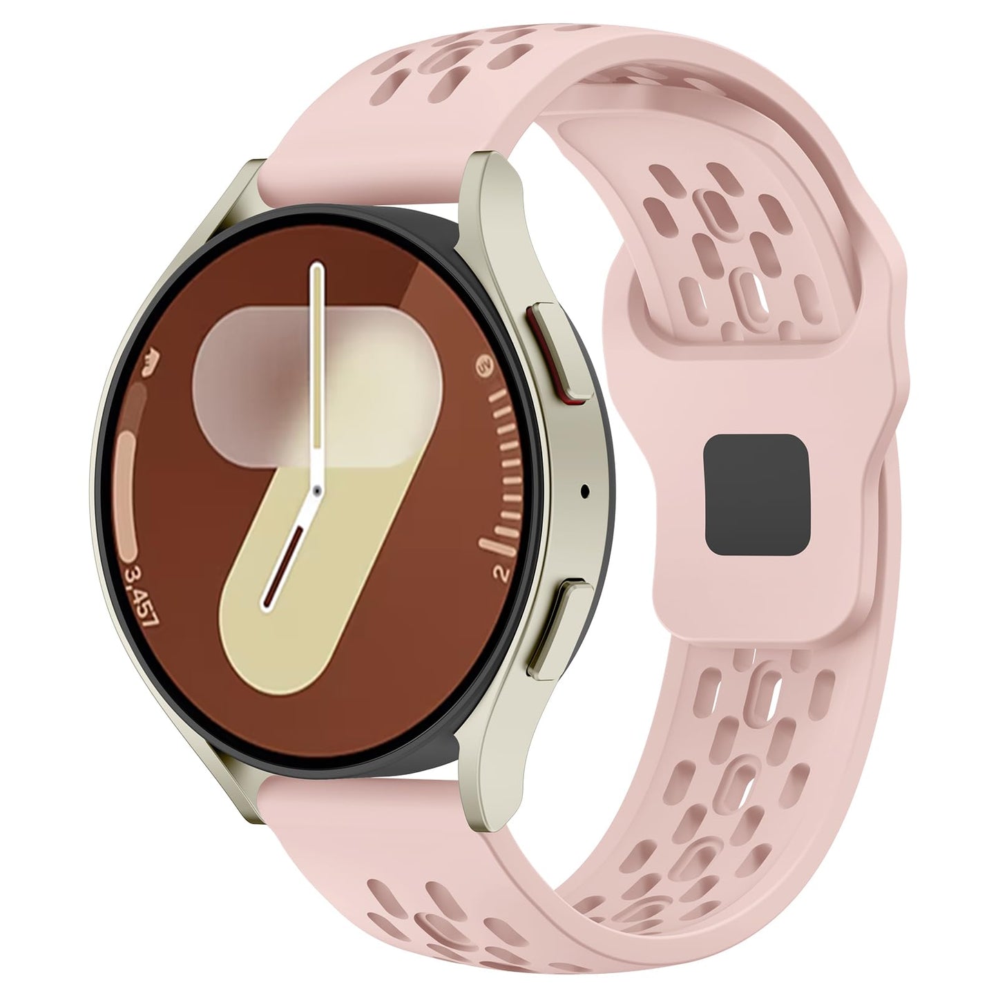Mosmoc Breathable Bands Compatible with Samsung Galaxy Watch 7/6/5/4 Band 40mm 44mm/Galaxy Watch 6/4 Classic 47mm 43mm 46mm 42mm/Watch 5 pro 45mm, 20mm Silicone Sport Replacement Strap