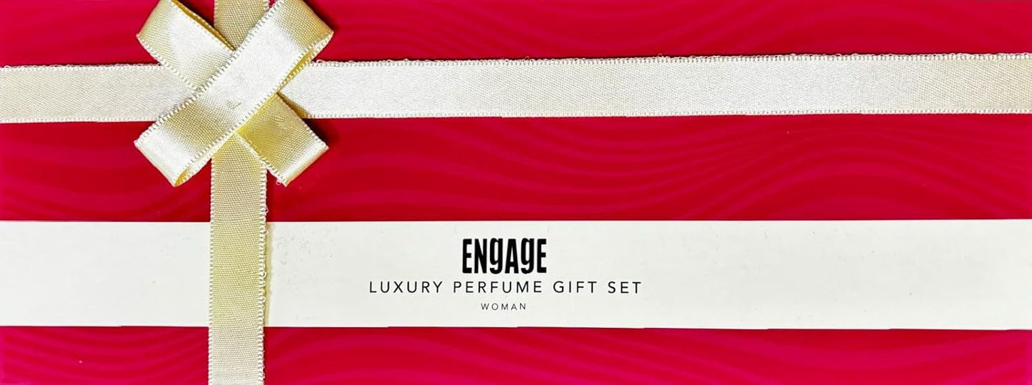 Engage Luxury Perfume Gifts For Women, 100ml, Long Lasting Smell, Best Birthday, Anniversary Gift Hamper by ITC, Eau De Parfum, Travel Sized Combo, 25ml x 4